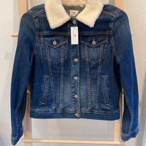 NWT AG Denim Shearling Jacket
